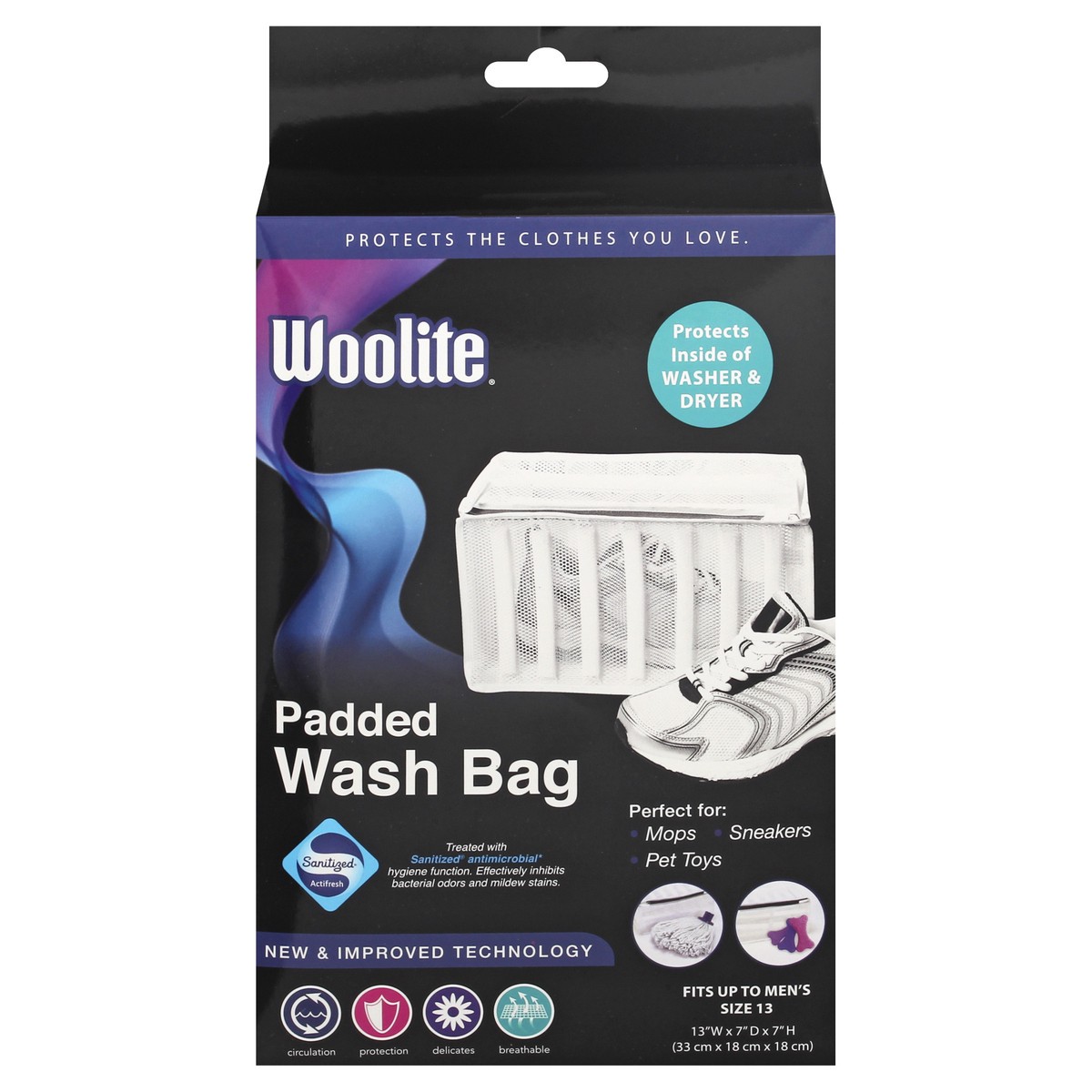 slide 1 of 12, Woolite Padded Wash Bag 1 ea, 1 ea