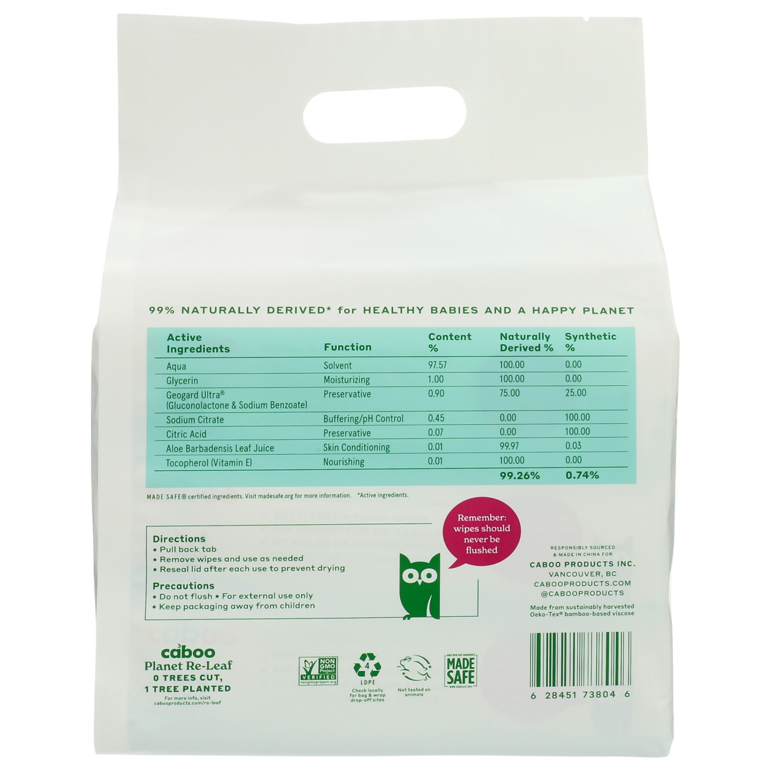 slide 2 of 4, Caboo Unscented Bamboo Baby Wipes Jumbo 3 - 72 Wipe Packs, 3 ct