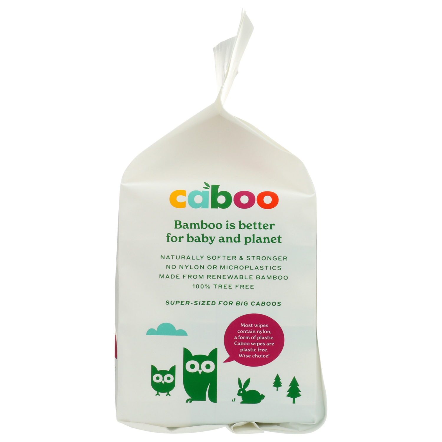 slide 4 of 4, Caboo Unscented Bamboo Baby Wipes Jumbo 3 - 72 Wipe Packs, 3 ct