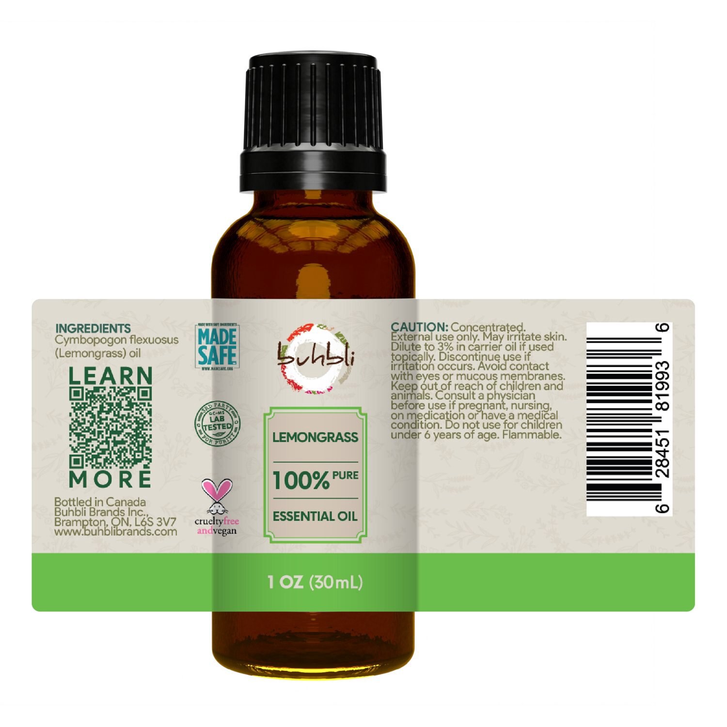 slide 2 of 2, Buhbli Brands Lemongrass Essential Oil, 1 Oz, 1 oz