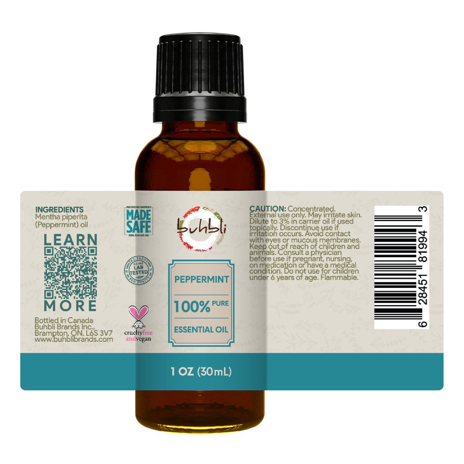 slide 2 of 3, Buhbli Brands Peppermint Essential Oil, 1 Oz, 1 oz