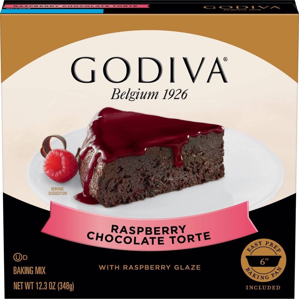 slide 2 of 3, Godiva Raspberry Chocolate Torte, 12.3 oz