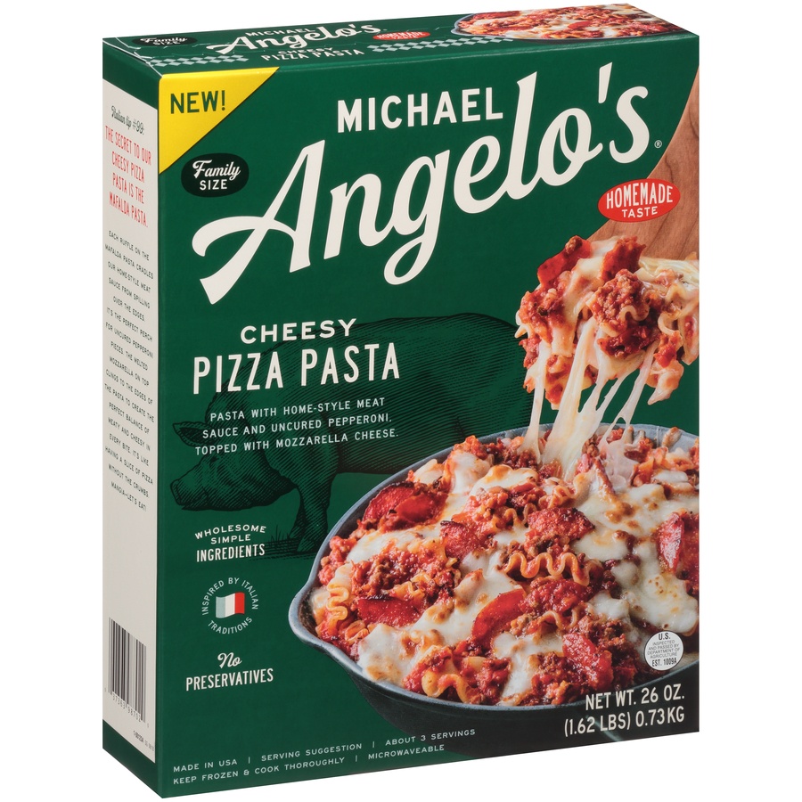 slide 2 of 8, Michael Angelo's Cheesy Pizza Pasta, 26 oz