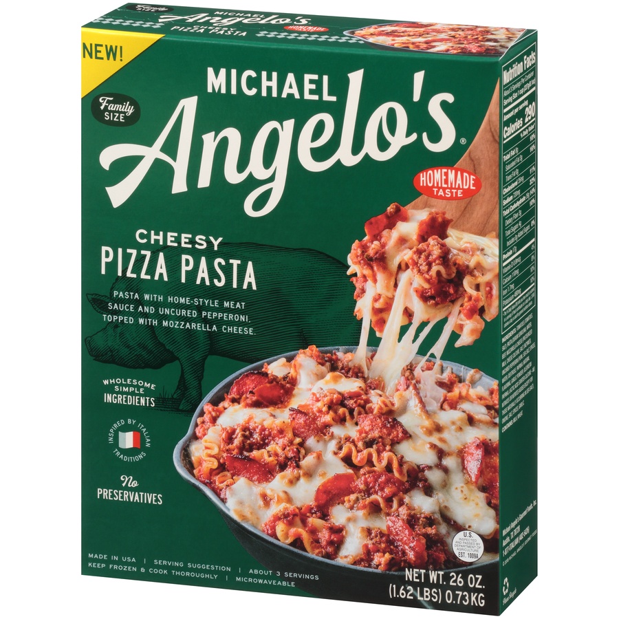 slide 3 of 8, Michael Angelo's Cheesy Pizza Pasta, 26 oz