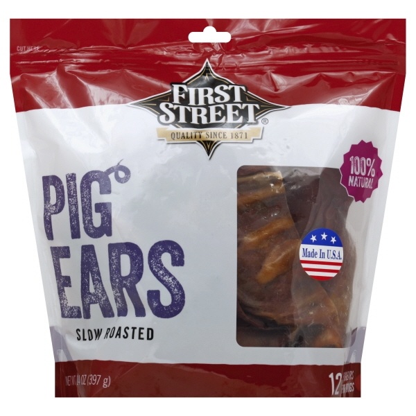 slide 1 of 1, First Street/Smarty Pig Ears Dog Snacks, 12 ct