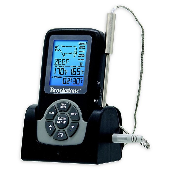 slide 1 of 2, Brookstone Wireless Cooking Thermometer, 1 ct