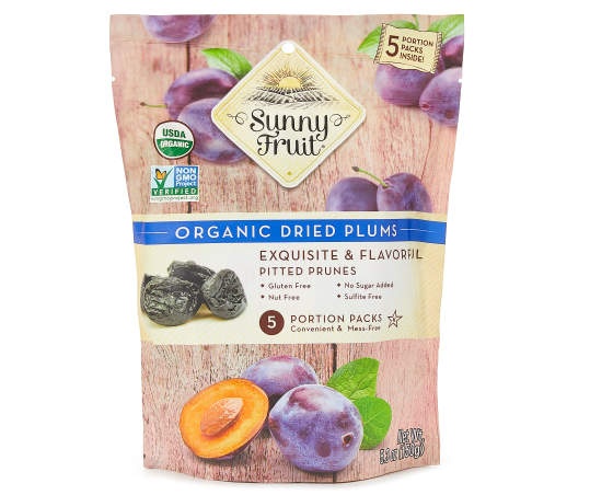 slide 1 of 1, Sunny Fruit Organic Dried Plums, 5.3 oz