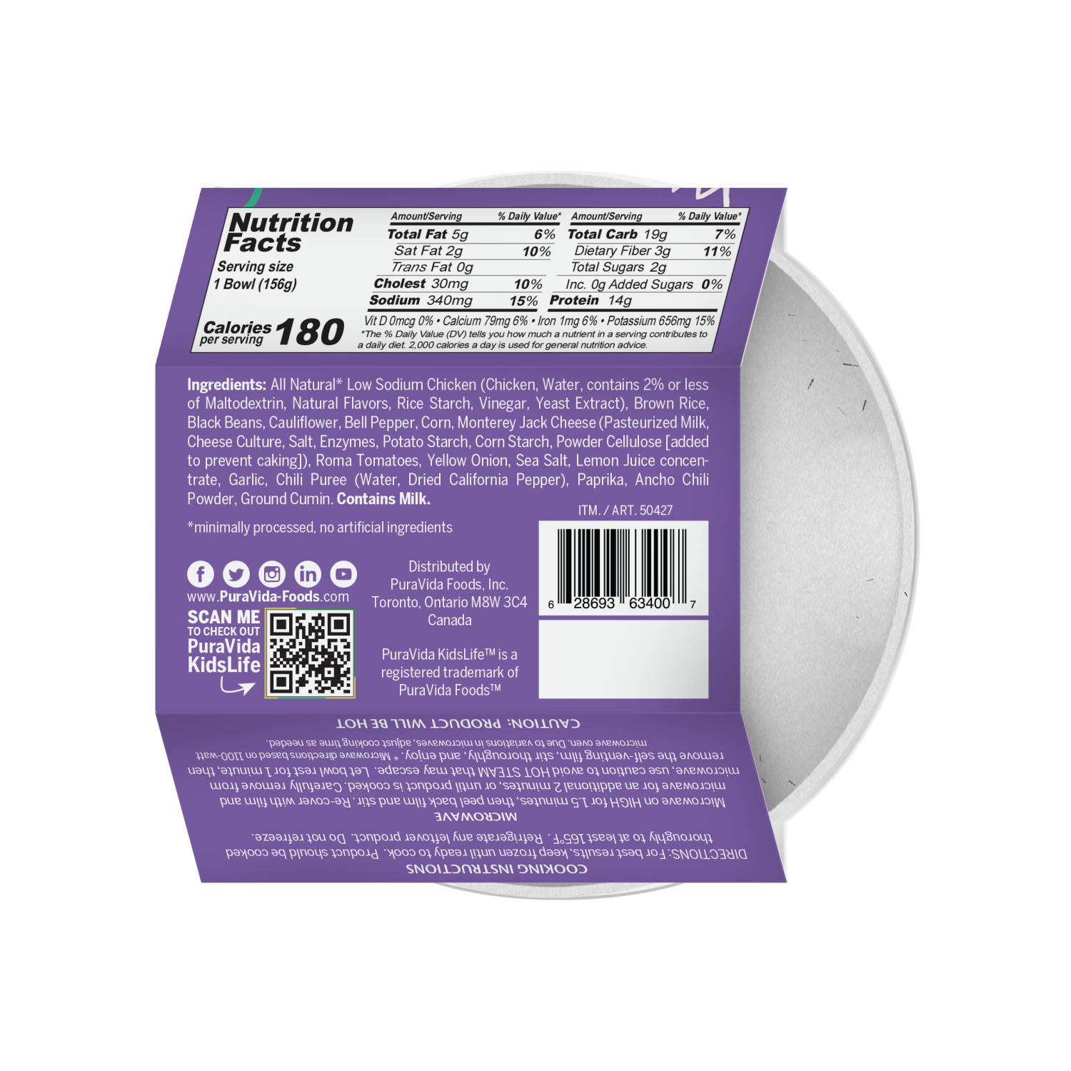 slide 2 of 2, Pura Vida KidsLife Baja Bowl Jr., 5.5 oz, 5.5 oz