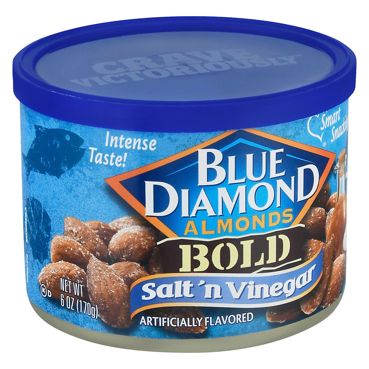 slide 2 of 14, Blue Diamond, BOLD Salt n' Vinegar Almonds, 6oz Can, 6 oz
