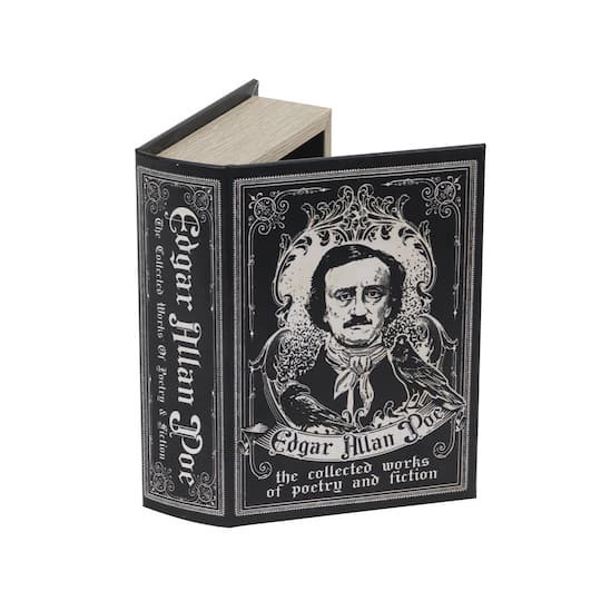 slide 1 of 3, 8" Edgar Allen Poe Book Tabletop Decor By Ashland, 5.38 in x 2.38 in x 8 in