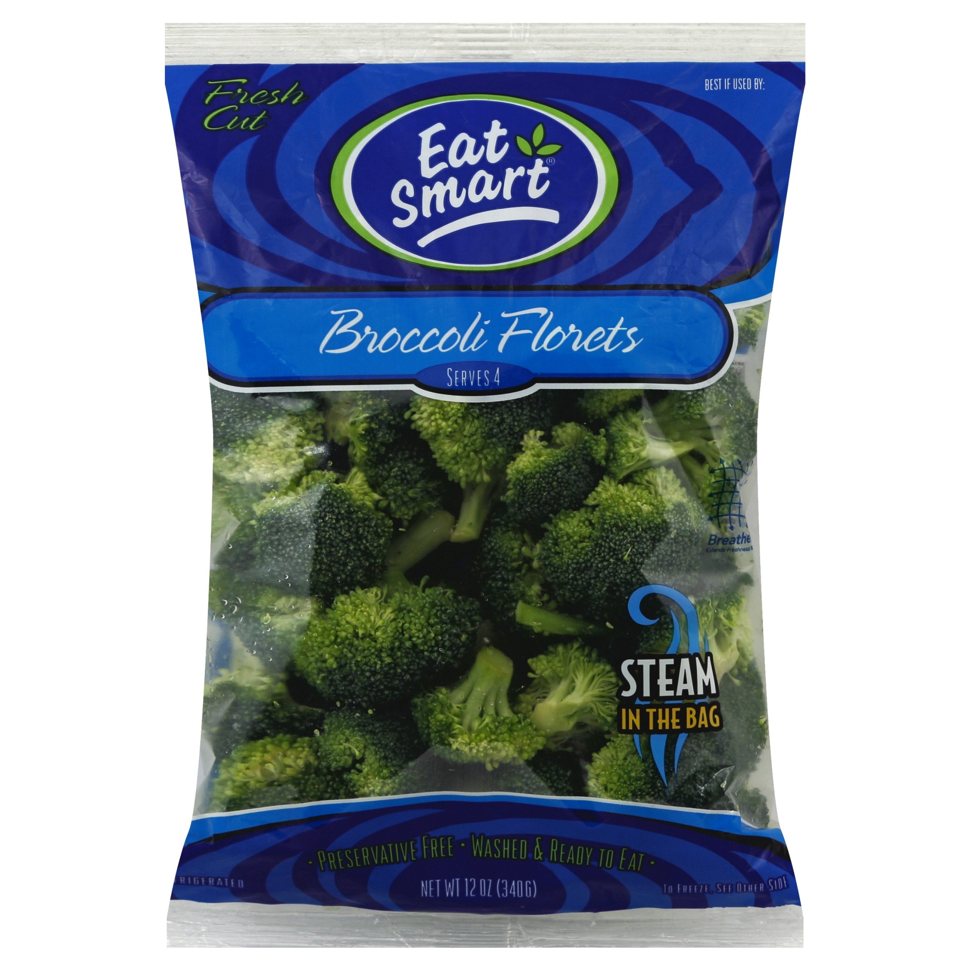 slide 1 of 1, Eat Smart Broccoli Florets, 12 oz
