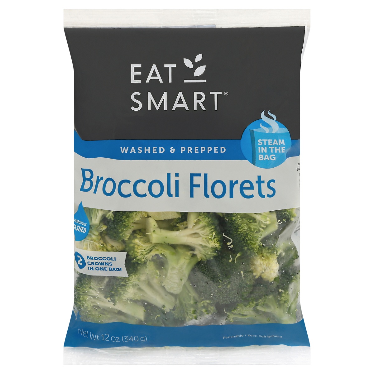 slide 1 of 1, Eat Smart Broccoli Florets, 12 oz