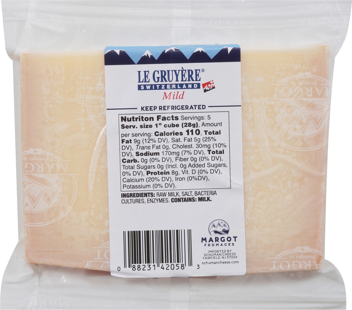 slide 6 of 9, Margot Fromages Mild Le Gruyere AOP Cheese 5.3 oz, 5.3 oz