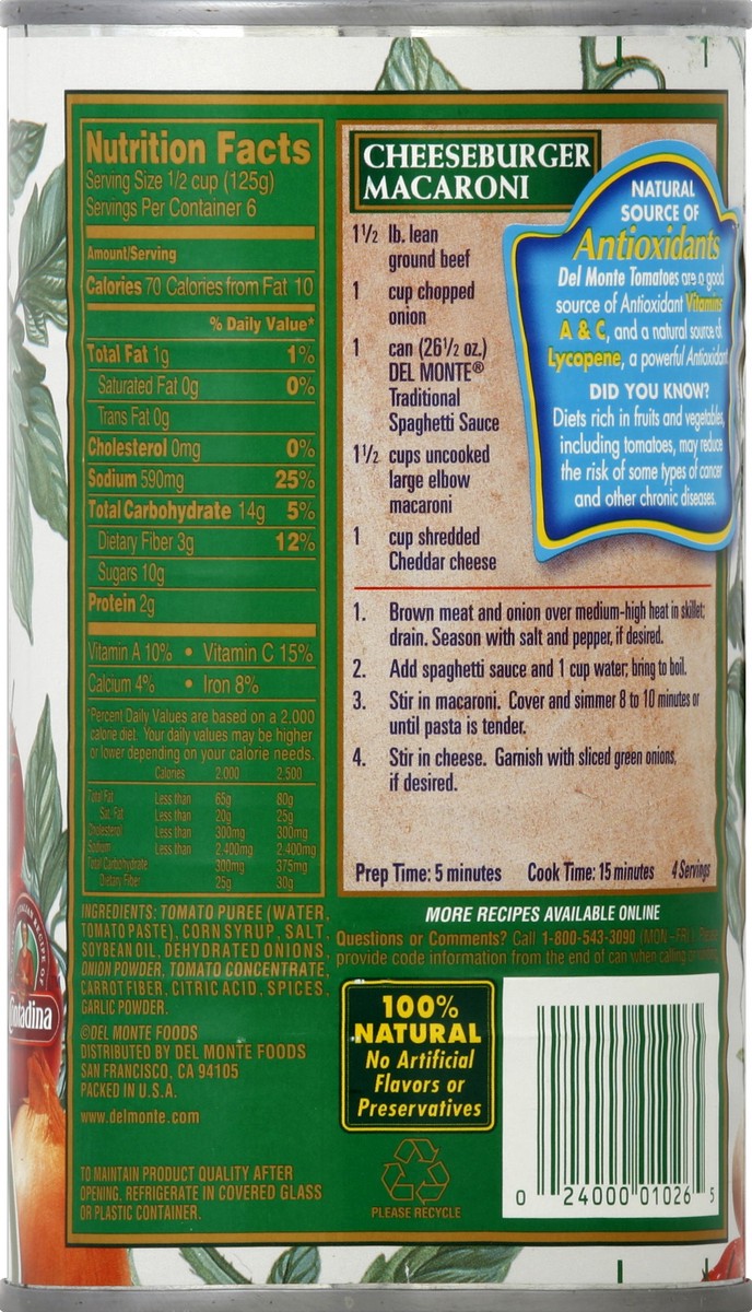 slide 7 of 7, Del Monte Pasta Sauce 26.5 oz, 26.5 oz