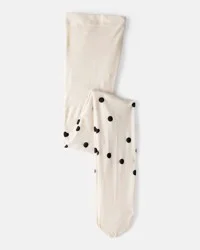 Carter&#x27;s Girls Polka Dot Tights - Cream Cream 4-7