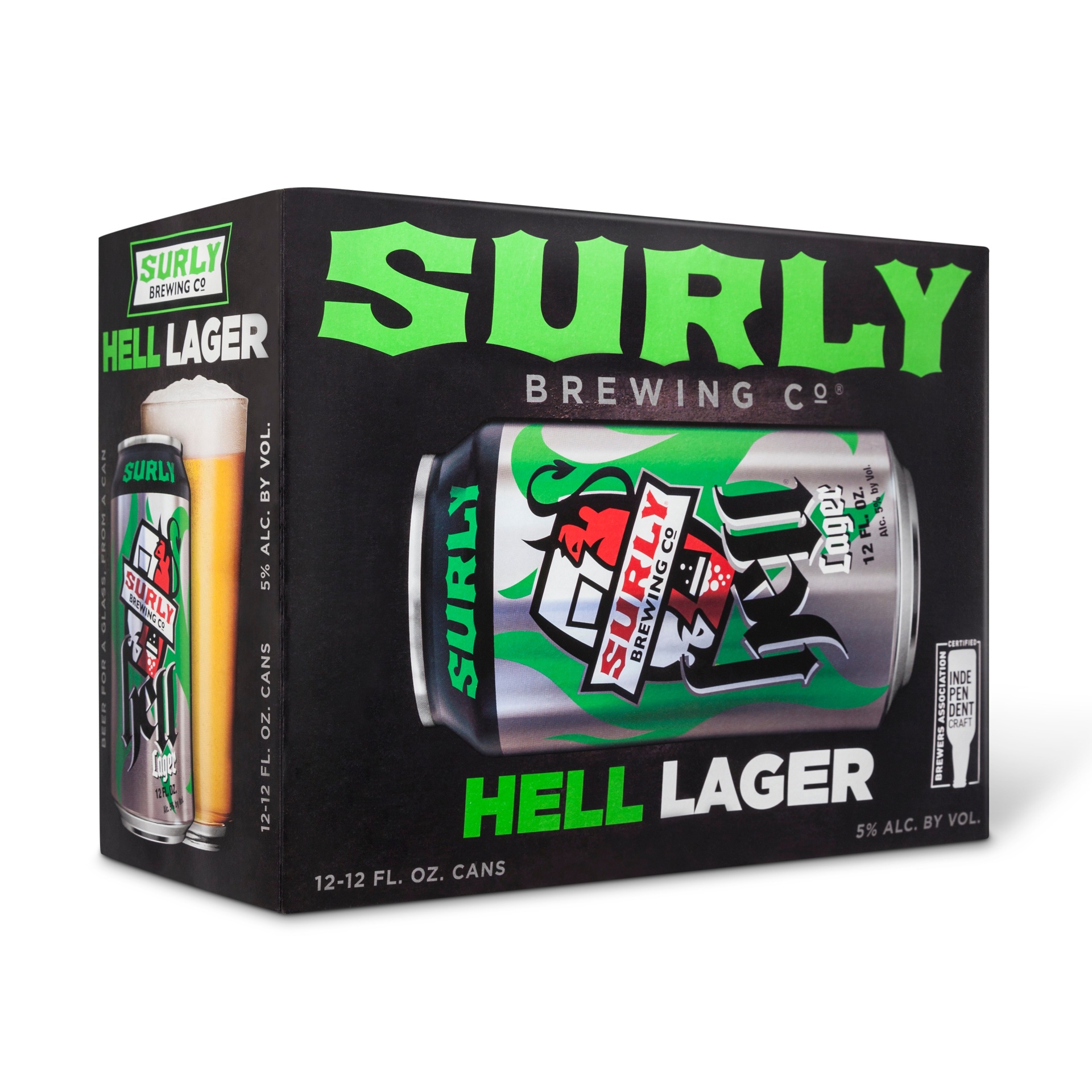 slide 1 of 2, Surly Brewing Co. Surly Hell Lager Beer, 12 ct; 12 fl oz