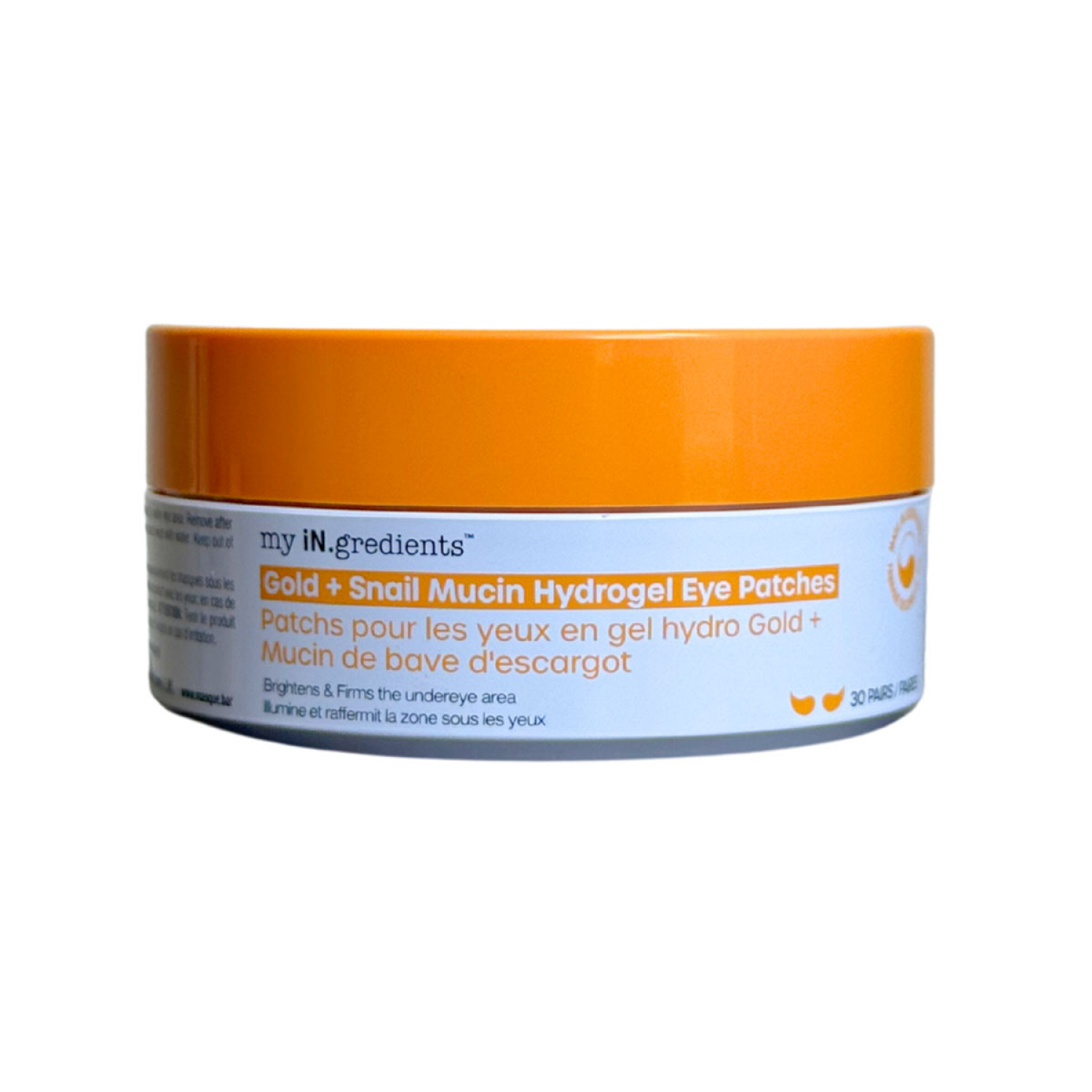 slide 3 of 3, My iN.gredients Gold + Snail Mucin Hydrogel Eye Patches, 1 ct