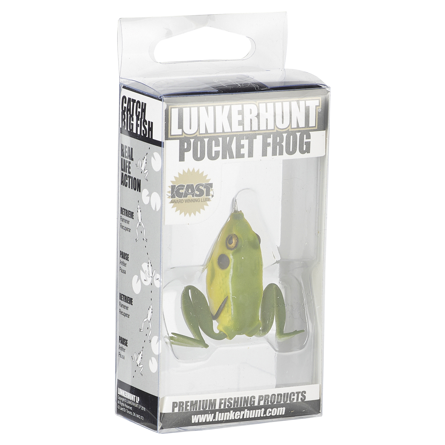 slide 4 of 5, Lunkerhunt Pocket Frog - Bull Frog, 1 ct