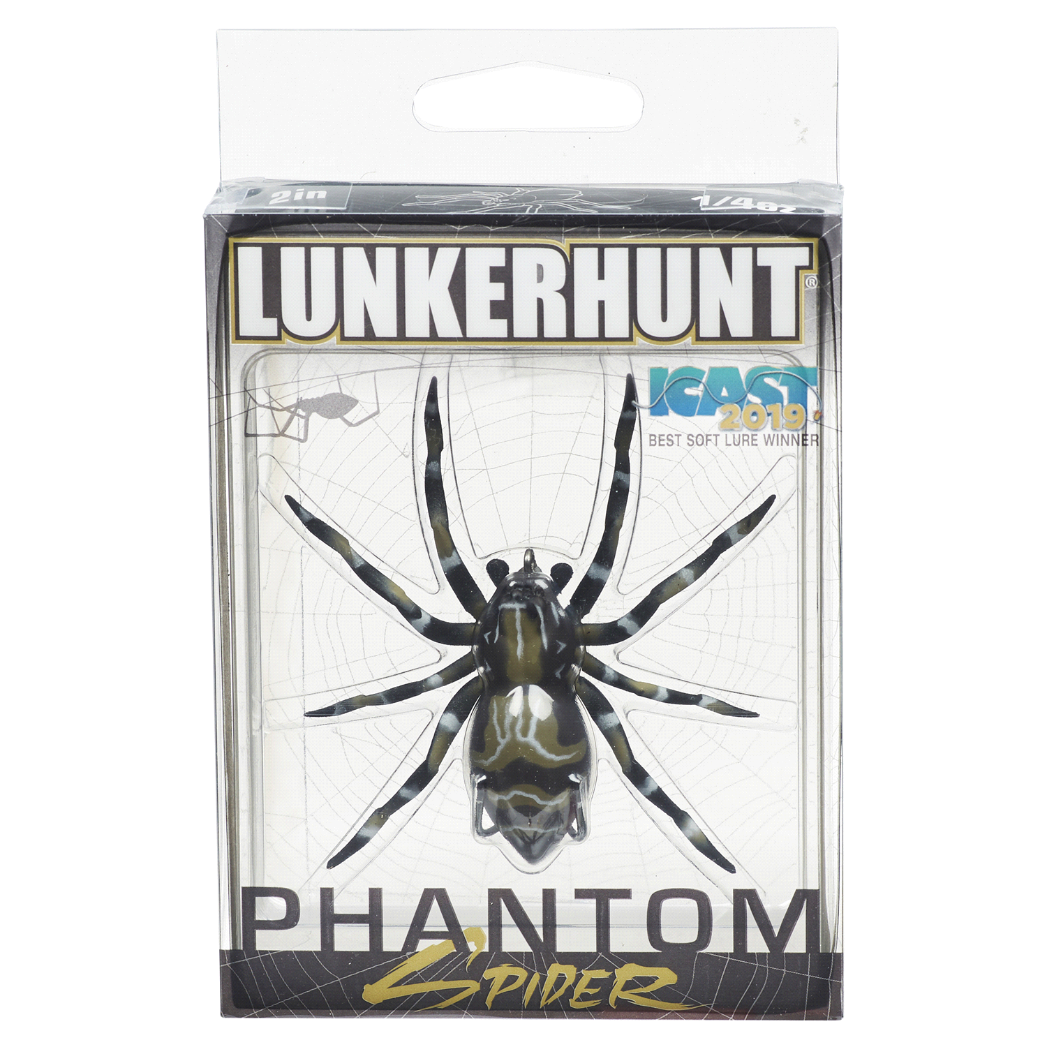 slide 1 of 5, Lunkerhunt Phantom Spider - Dock 2", 1/4 oz