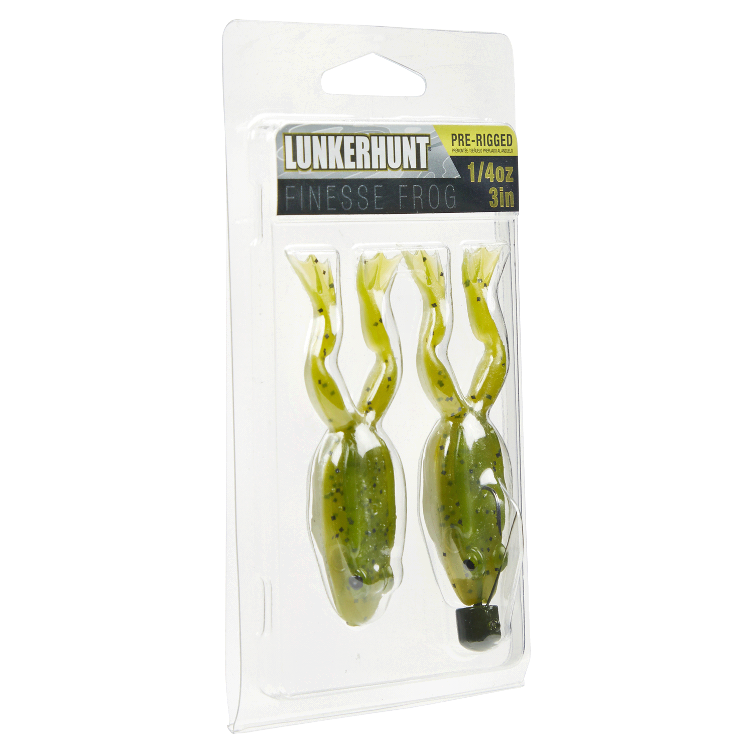 slide 4 of 5, Lunkerhunt Pre-Rigged Finesse Frog - Watermelon Seed Pearl - 3", 1/4 oz
