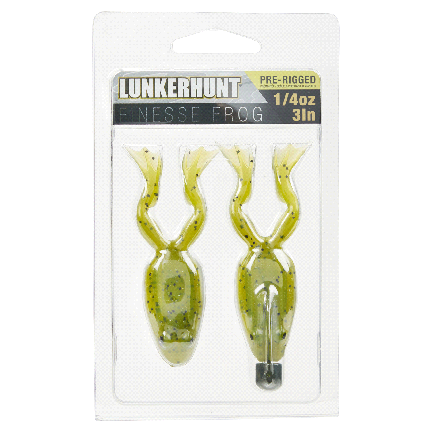 slide 1 of 5, Lunkerhunt Pre-Rigged Finesse Frog - Watermelon Seed Pearl - 3", 1/4 oz