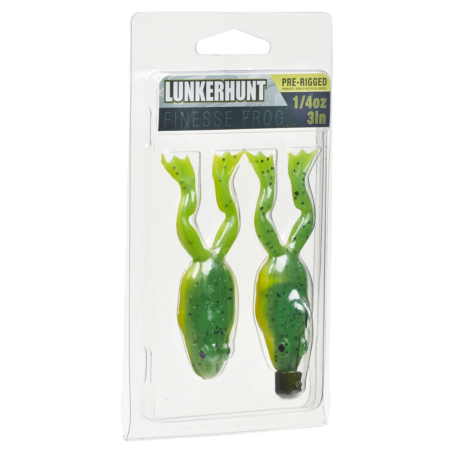 slide 4 of 5, Lunkerhunt Pre-Rigged Finesse Frog - Leopard - 3", 1/4 oz