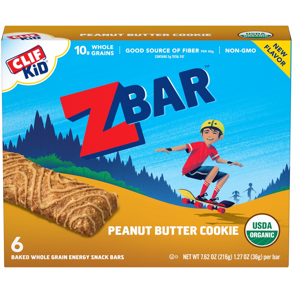 slide 2 of 9, CLIF Zbar Peanut Butter Cookie, 6 ct; 7.62 oz