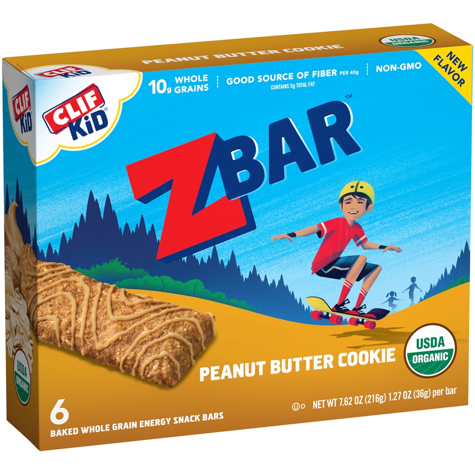 slide 3 of 9, CLIF Zbar Peanut Butter Cookie, 6 ct; 7.62 oz