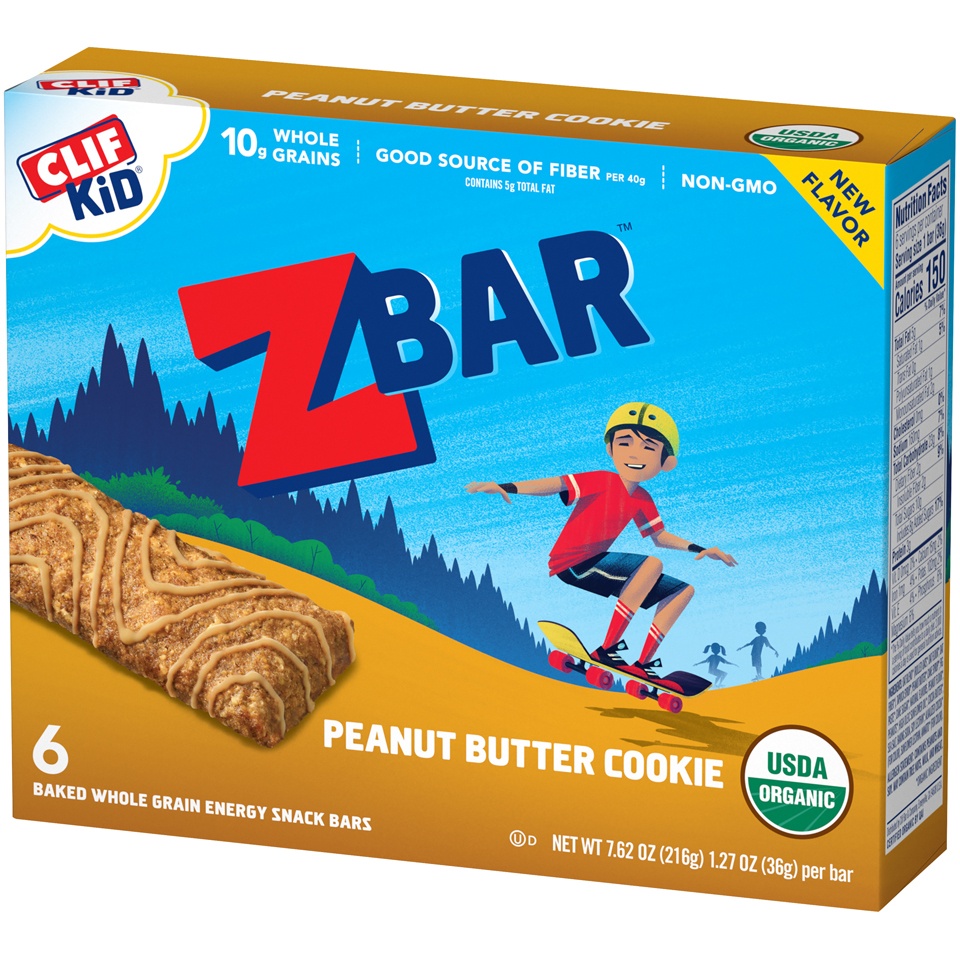 slide 4 of 9, CLIF Zbar Peanut Butter Cookie, 6 ct; 7.62 oz