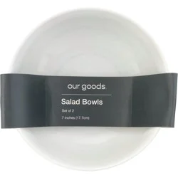 our goods Porcelain Salad Bowl Set, 7''