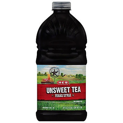 slide 1 of 1, H-E-B Texas Style Unsweet Tea, 64 oz