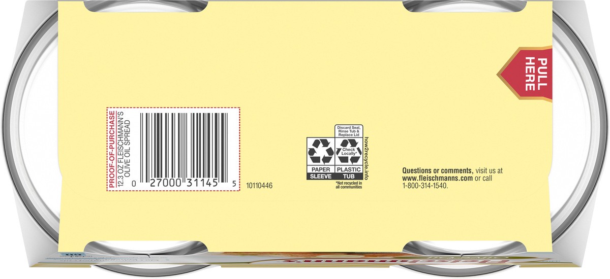 slide 9 of 9, Fleischmann's Olive Oil 60% Whipped Vegetable Oil Spread 12.3 oz, 2 ct; 6.2 oz