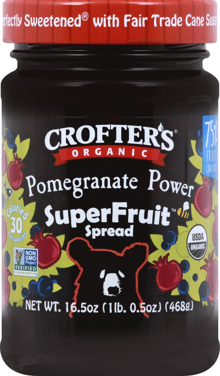 slide 3 of 8, Crofter's Organic Pomegranate Power Super Fruit Spread, 16.5 oz