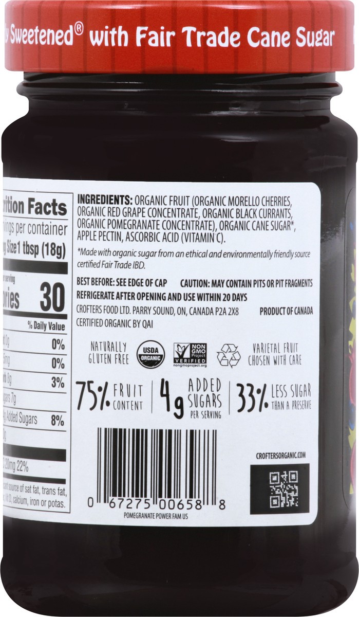 slide 7 of 8, Crofter's Organic Pomegranate Power Super Fruit Spread, 16.5 oz