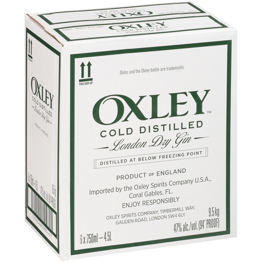 slide 5 of 6, Oxley Cold Distilled Gin, 750 ml