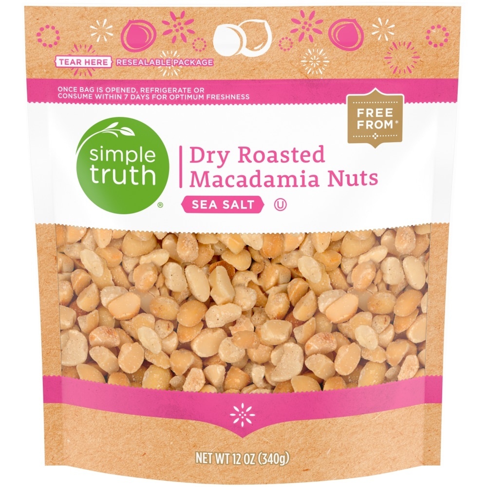 slide 1 of 1, Simple Truth Dry Roasted Macadamia Nuts, 12 oz