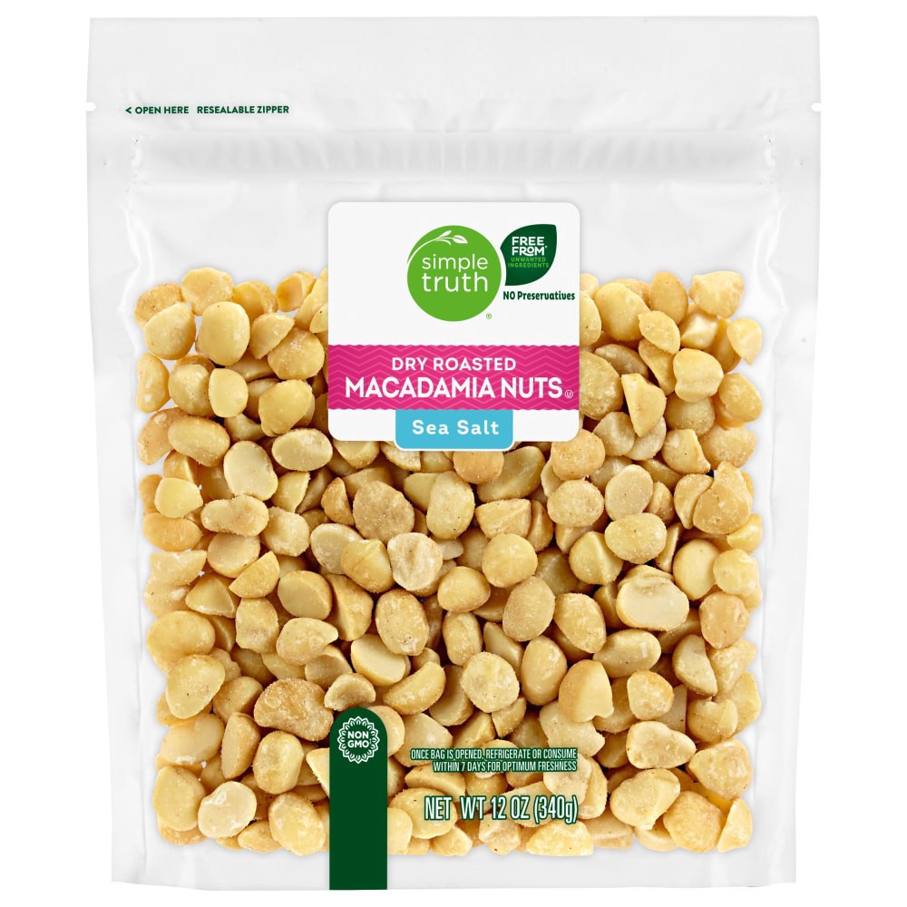 slide 1 of 2, Simple Truth Dry Roasted Macadamia Nuts, 12 oz