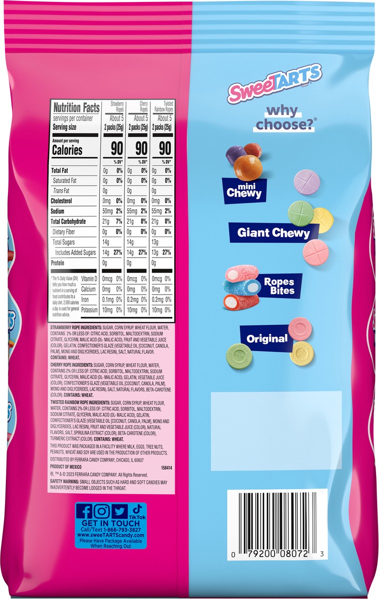 slide 2 of 13, SweeTARTS Assorted Ropes Variety Mix 15 oz, 15 oz