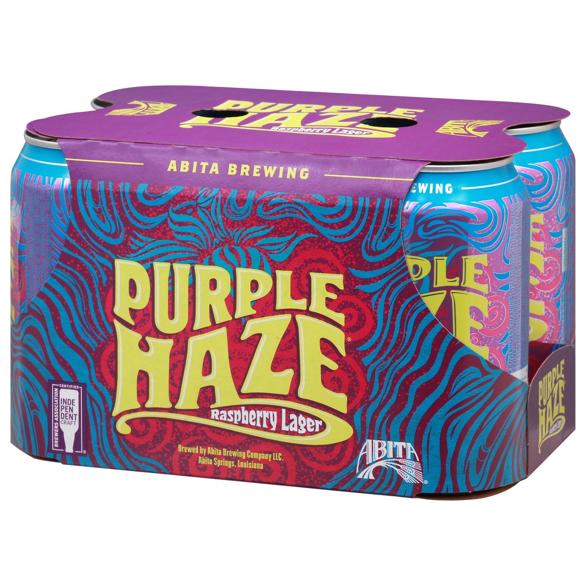 slide 11 of 11, Abita Raspberry Lager Purple Haze Beer 6-12 fl oz Cans, 6 ct; 12 oz