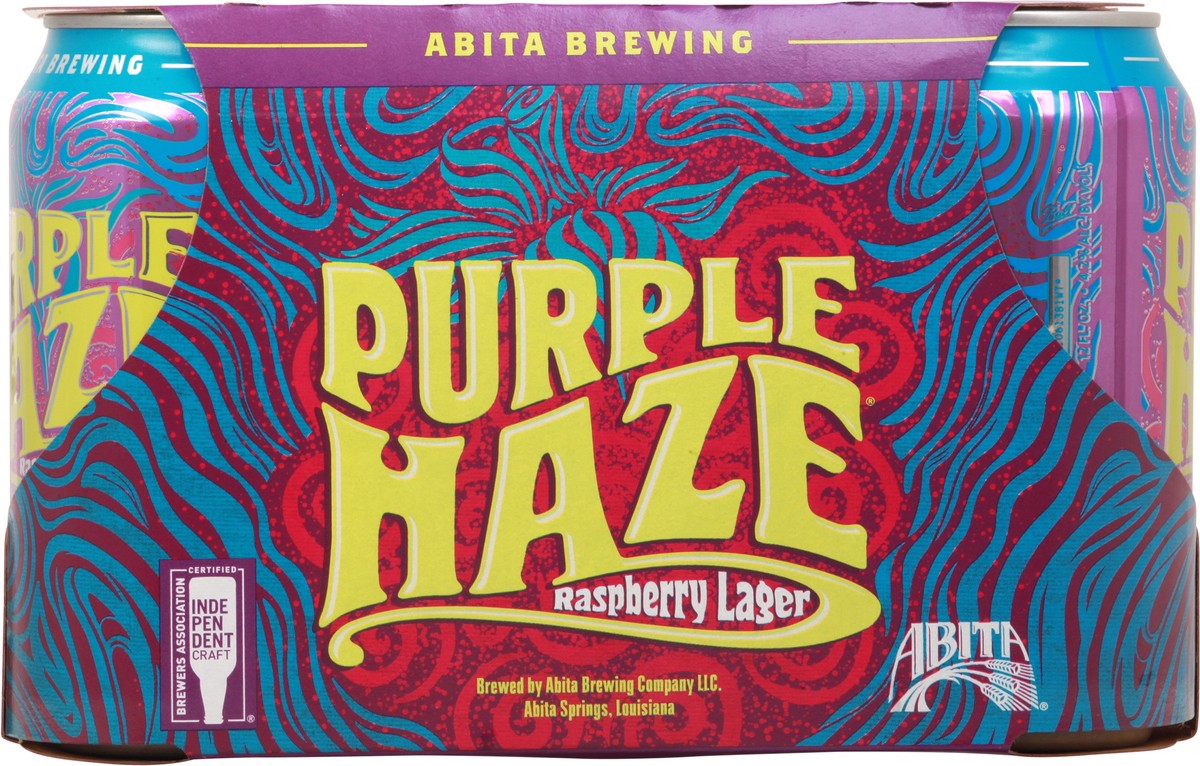 slide 3 of 11, Abita Raspberry Lager Purple Haze Beer 6-12 fl oz Cans, 6 ct; 12 oz
