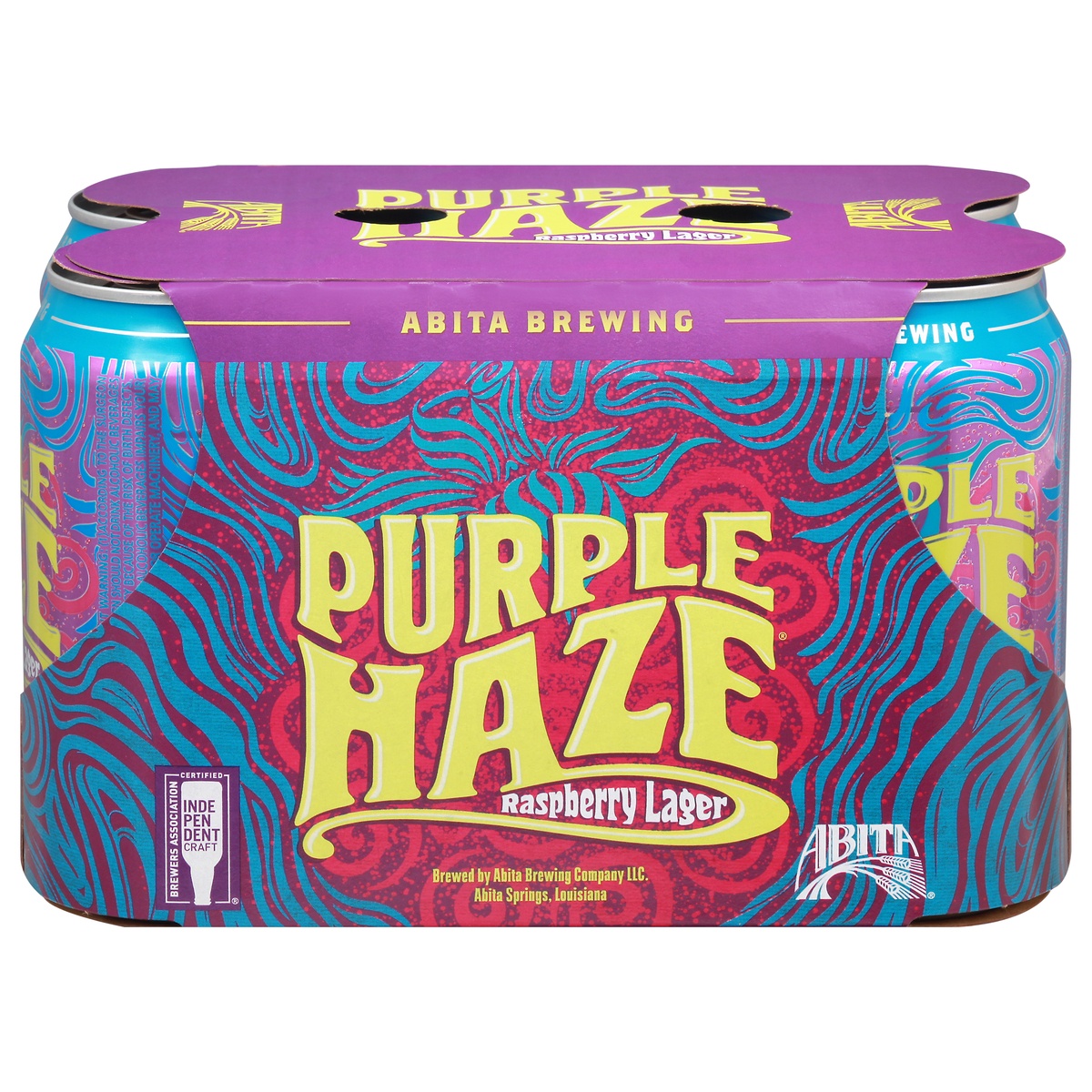 slide 1 of 1, Abita Purple Haze Raspberry Lager Beer, 6 ct; 12 oz