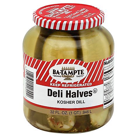 slide 1 of 1, Ba-Tampte Pickles Kosher Dill Halves- 32 Oz, 32 oz