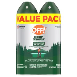OFF! Deep Woods Insect Repellent V, Up to 8 Hours of Mosquito Protection, 6 oz, 2 Count