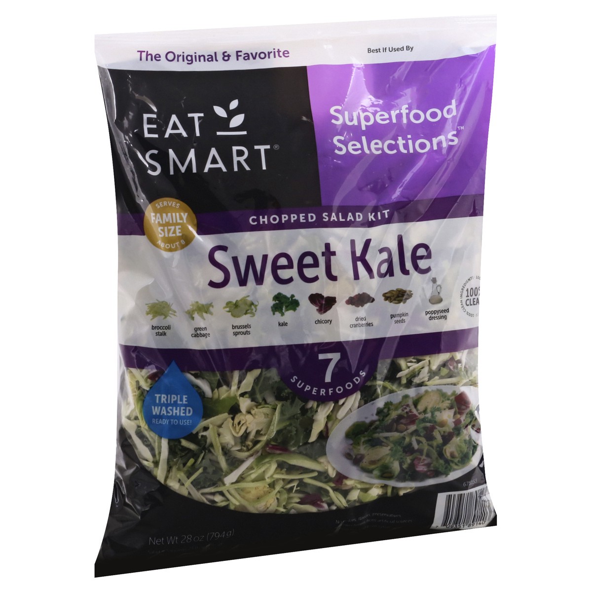 slide 10 of 12, Eat Smart Family Size Sweet Kale Chopped Salad Kit 28 oz, 28 oz