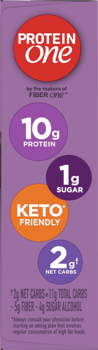 slide 5 of 9, Protein One 90 Calorie Protein Bars, Chocolate Fudge, Keto Friendly, 5 Ct, 4.8 oz, 5 ct