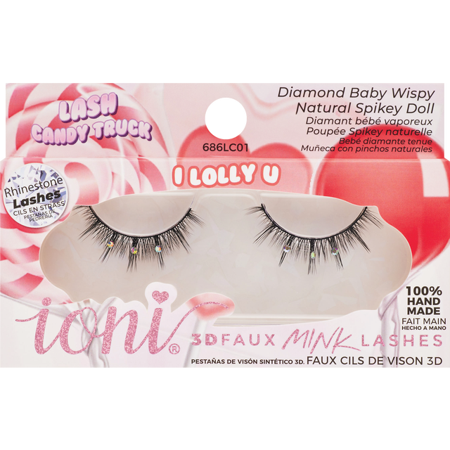 slide 1 of 1, IONI COSMETICS Ioni Lash Candy Diamond Baby Wispy False Lashes, Natural Spikey Doll, 1 ct