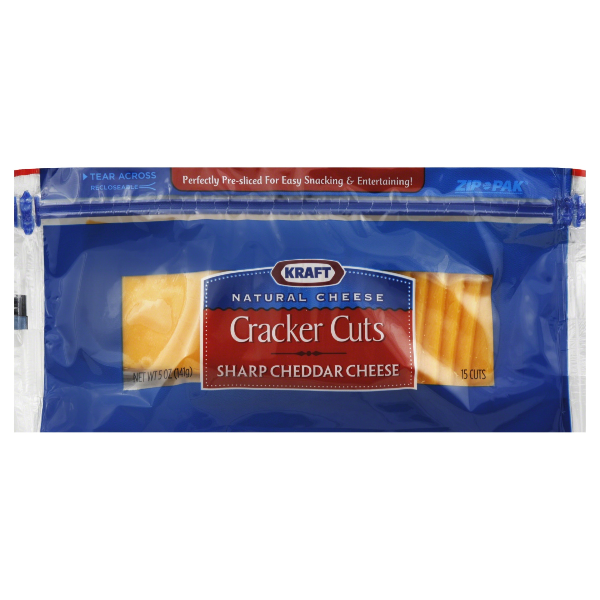 slide 1 of 1, Kraft Cracker Cuts Sharp Cheddar Cheese Block, 5 oz