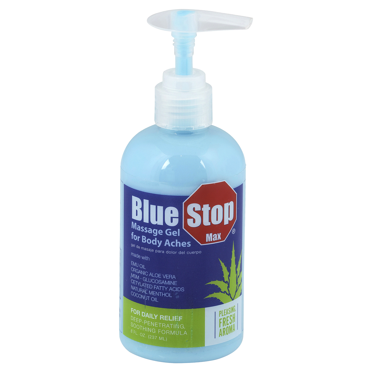 slide 1 of 1, Blue Stop Max Massage Gel For Body Aches, 8 oz