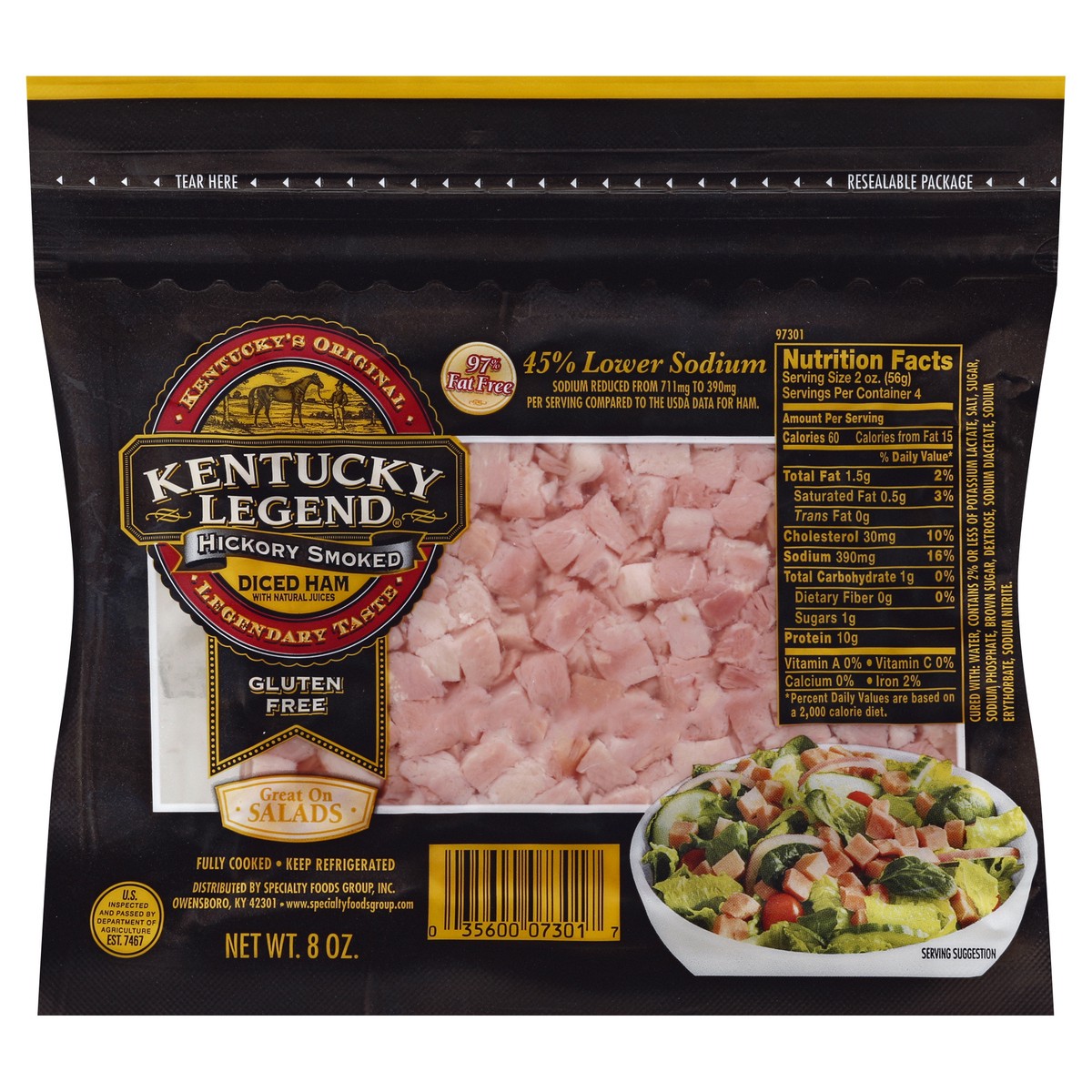 slide 5 of 6, Kentucky Legend Diced Ham 8 Oz, 8 oz