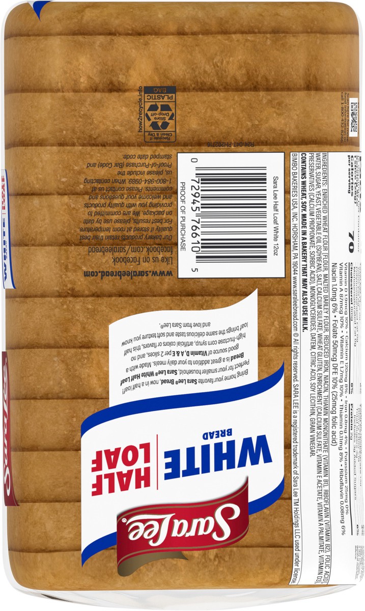 slide 5 of 14, Sara Lee Half Loaf White 12 Ounces, 12 oz